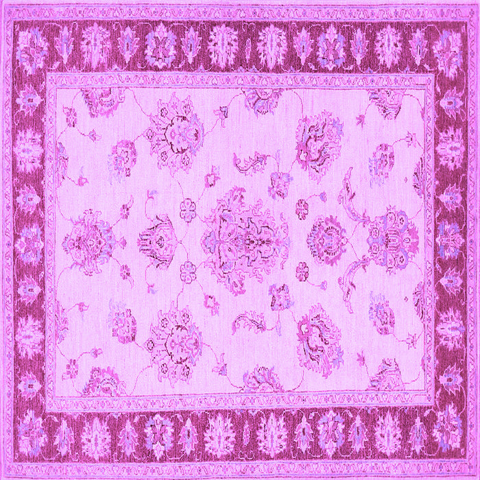 Square Machine Washable Oriental Purple Traditional Area Rugs, wshtr1518pur
