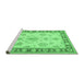 Sideview of Machine Washable Oriental Emerald Green Traditional Area Rugs, wshtr1518emgrn