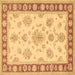 Square Oriental Brown Traditional Rug, tr1518brn