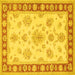 Square Oriental Yellow Traditional Rug, tr1518yw