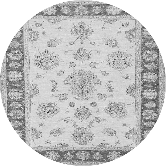 Square Oriental Gray Traditional Rug, tr1518gry