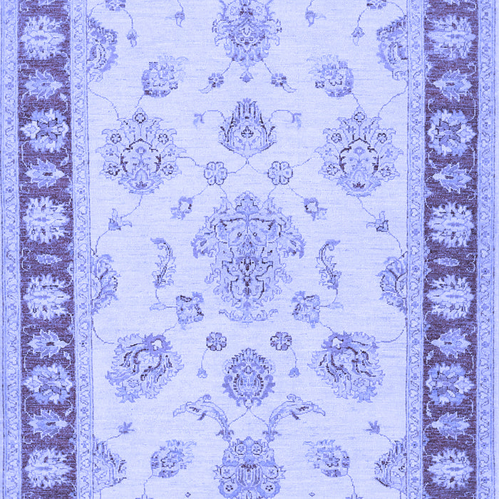 Machine Washable Oriental Blue Traditional Rug, wshtr1518blu