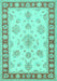 Oriental Turquoise Traditional Rug, tr1518turq