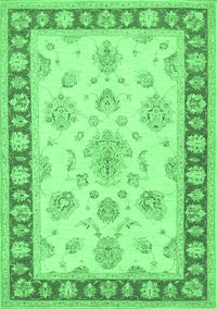 Oriental Emerald Green Traditional Rug, tr1518emgrn