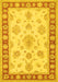 Oriental Yellow Traditional Rug, tr1518yw