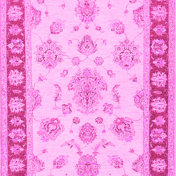 Machine Washable Oriental Pink Traditional Rug, wshtr1518pnk