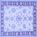 Square Machine Washable Oriental Blue Traditional Rug, wshtr1518blu