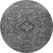 Square Medallion Gray Traditional Rug, tr1519gry