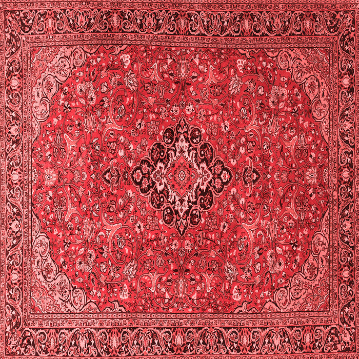 Medallion Red Traditional Rug, tr1519red