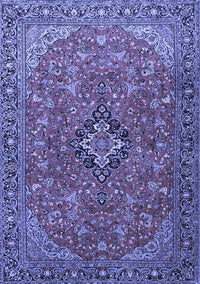 Medallion Blue Traditional Rug, tr1519blu