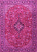 Medallion Pink Traditional Rug, tr1519pnk