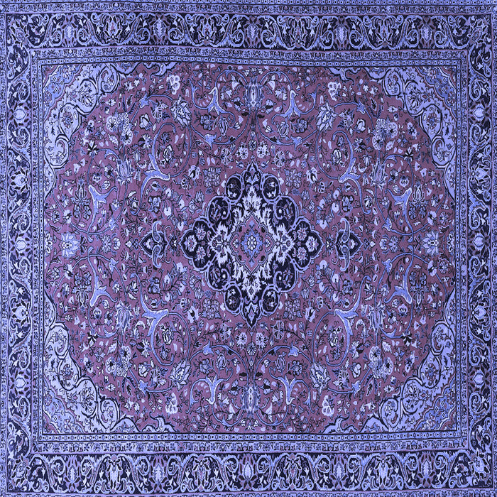Square Medallion Blue Traditional Rug, tr1519blu