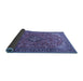 Sideview of Medallion Blue Traditional Rug, tr1519blu