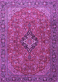 Medallion Purple Traditional Rug, tr1519pur