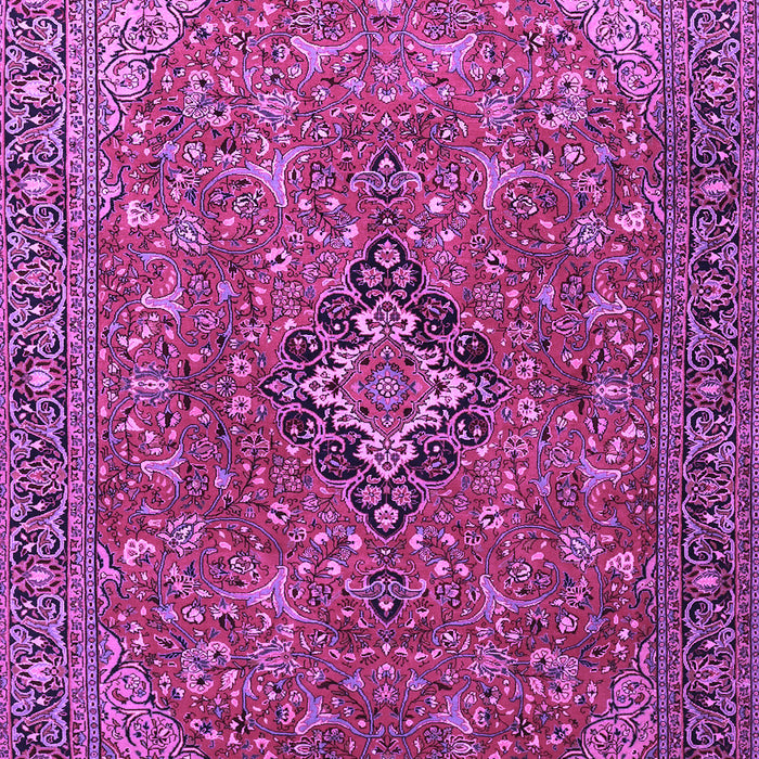 Machine Washable Medallion Purple Traditional Area Rugs, wshtr1519pur