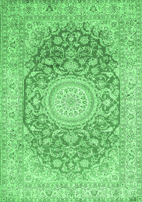 Medallion Emerald Green Traditional Rug, tr151emgrn