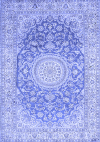 Medallion Blue Traditional Rug, tr151blu