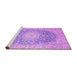 Sideview of Machine Washable Medallion Purple Traditional Area Rugs, wshtr151pur