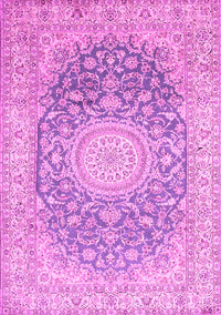 Medallion Pink Traditional Rug, tr151pnk