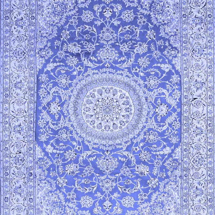 Medallion Blue Traditional Rug, tr151blu