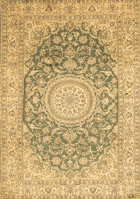 Medallion Brown Traditional Rug, tr151brn