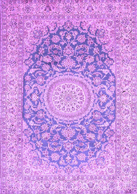 Medallion Purple Traditional Rug, tr151pur