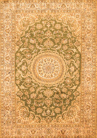 Medallion Orange Traditional Rug, tr151org