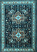 Machine Washable Persian Light Blue Traditional Rug, wshtr1520lblu