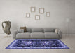 Machine Washable Persian Blue Traditional Rug in a Living Room, wshtr1520blu