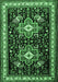 Machine Washable Persian Emerald Green Traditional Area Rugs, wshtr1520emgrn