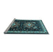 Sideview of Machine Washable Persian Light Blue Traditional Rug, wshtr1520lblu