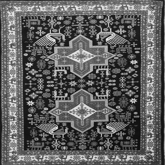 Round Machine Washable Persian Gray Traditional Rug, wshtr1520gry