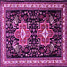 Square Machine Washable Persian Pink Traditional Rug, wshtr1520pnk