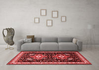 Machine Washable Persian Red Traditional Rug, wshtr1520red