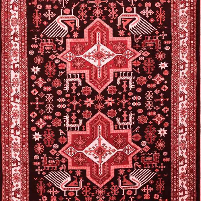 Machine Washable Persian Red Traditional Rug, wshtr1520red