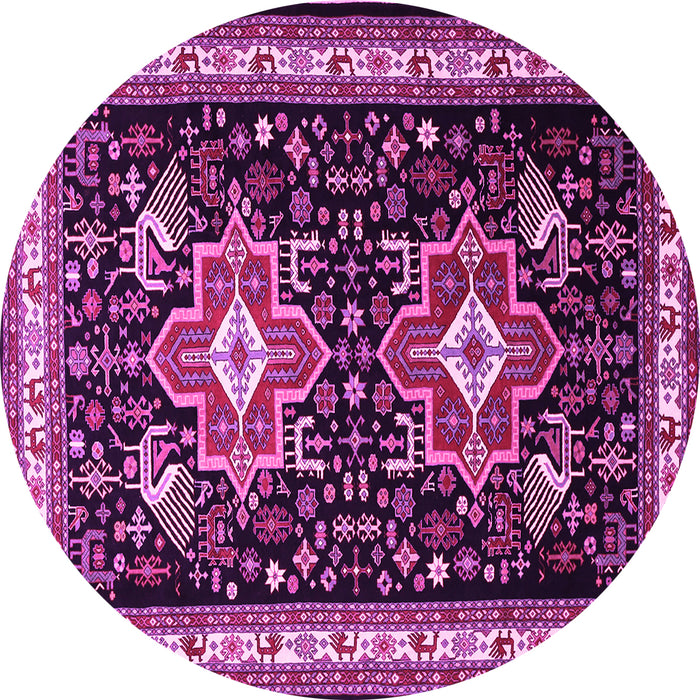 Round Persian Pink Traditional Rug, tr1520pnk