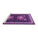 Sideview of Machine Washable Persian Purple Traditional Area Rugs, wshtr1520pur