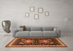 Machine Washable Persian Orange Traditional Area Rugs in a Living Room, wshtr1520org