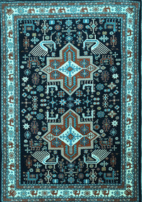 Persian Light Blue Traditional Rug, tr1520lblu