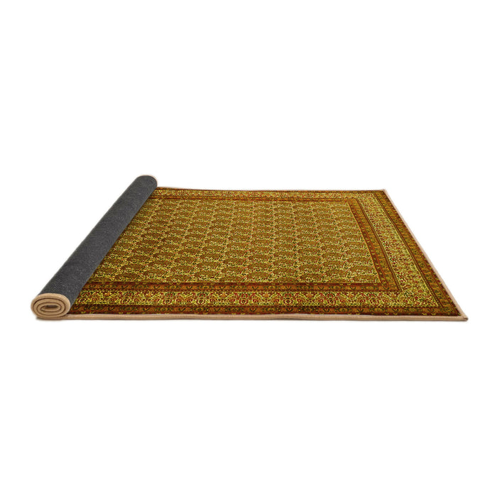 Sideview of Persian Yellow Traditional Rug, tr1521yw
