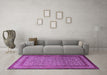 Machine Washable Persian Purple Traditional Area Rugs in a Living Room, wshtr1521pur