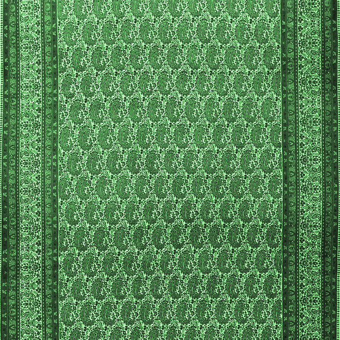 Machine Washable Persian Emerald Green Traditional Area Rugs, wshtr1521emgrn
