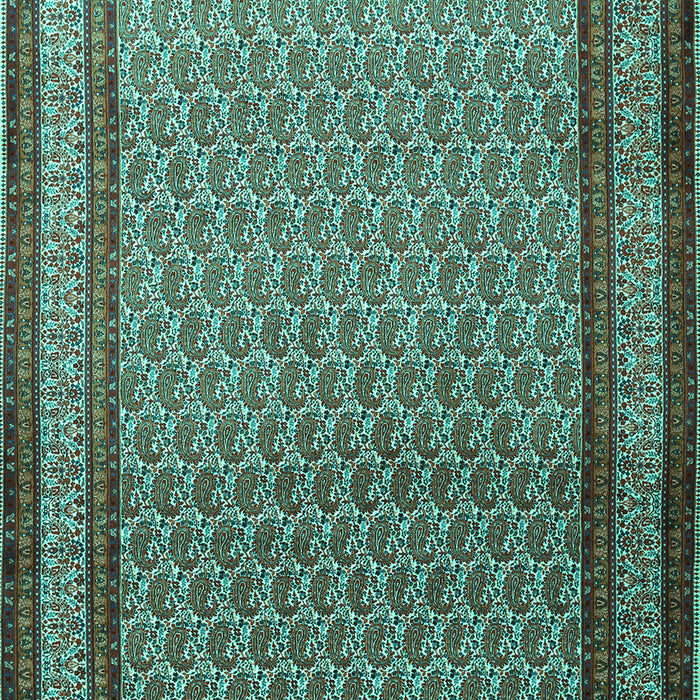 Machine Washable Persian Turquoise Traditional Area Rugs, wshtr1521turq