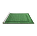 Sideview of Machine Washable Persian Emerald Green Traditional Area Rugs, wshtr1521emgrn