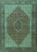 Machine Washable Persian Turquoise Traditional Area Rugs, wshtr1522turq