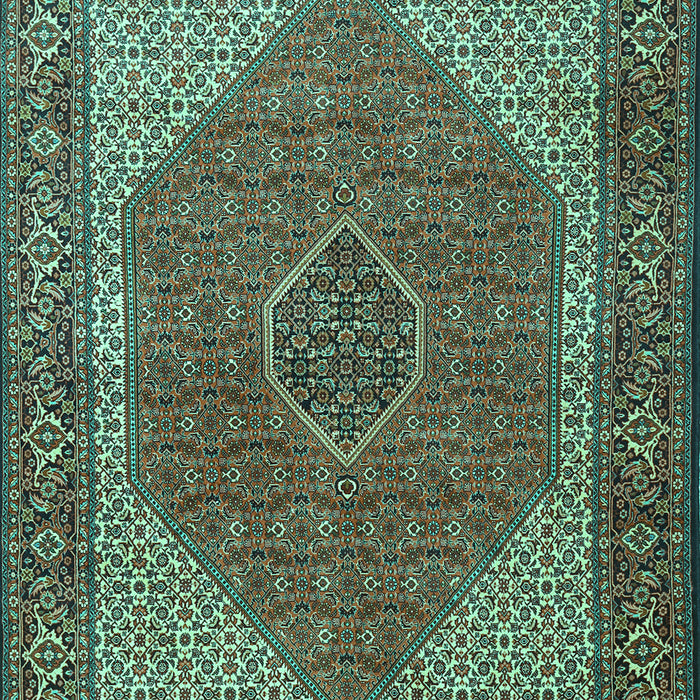 Machine Washable Persian Turquoise Traditional Area Rugs, wshtr1522turq