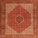 Serging Thickness of Persian Orange Traditional Rug, tr1522org