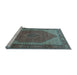 Sideview of Machine Washable Persian Light Blue Traditional Rug, wshtr1522lblu