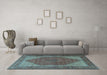 Machine Washable Persian Light Blue Traditional Rug in a Living Room, wshtr1522lblu