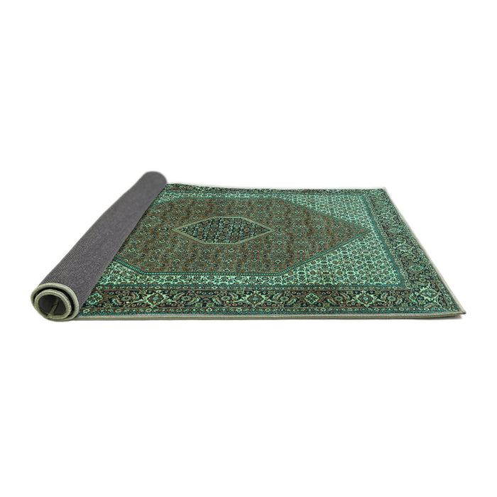 Sideview of Persian Turquoise Traditional Rug, tr1522turq